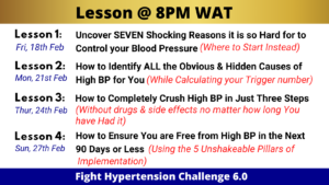 The Four Lessons in the Fight Hypertension Challenge